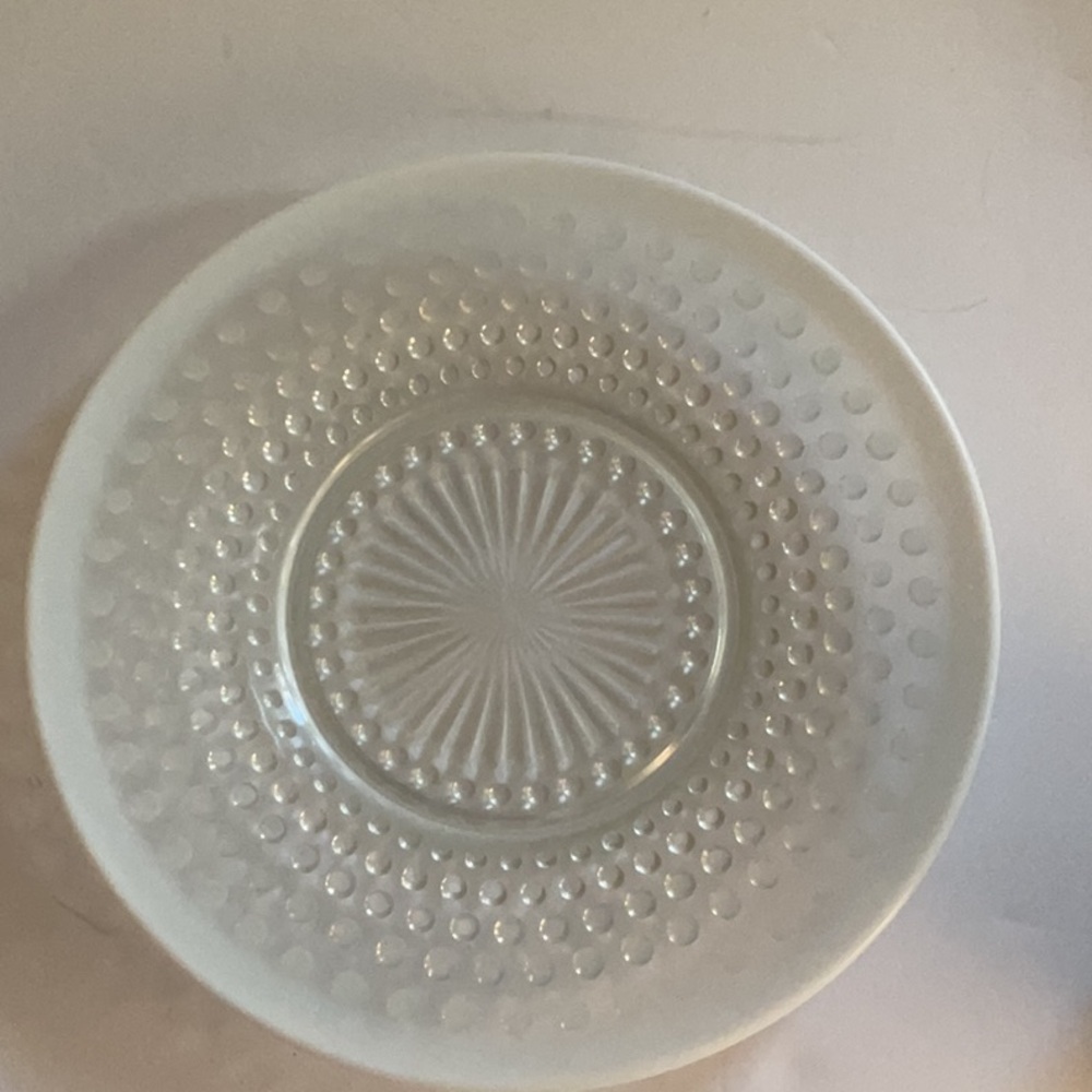 Fenton Moonstone Hobnail Glass Dining Plate